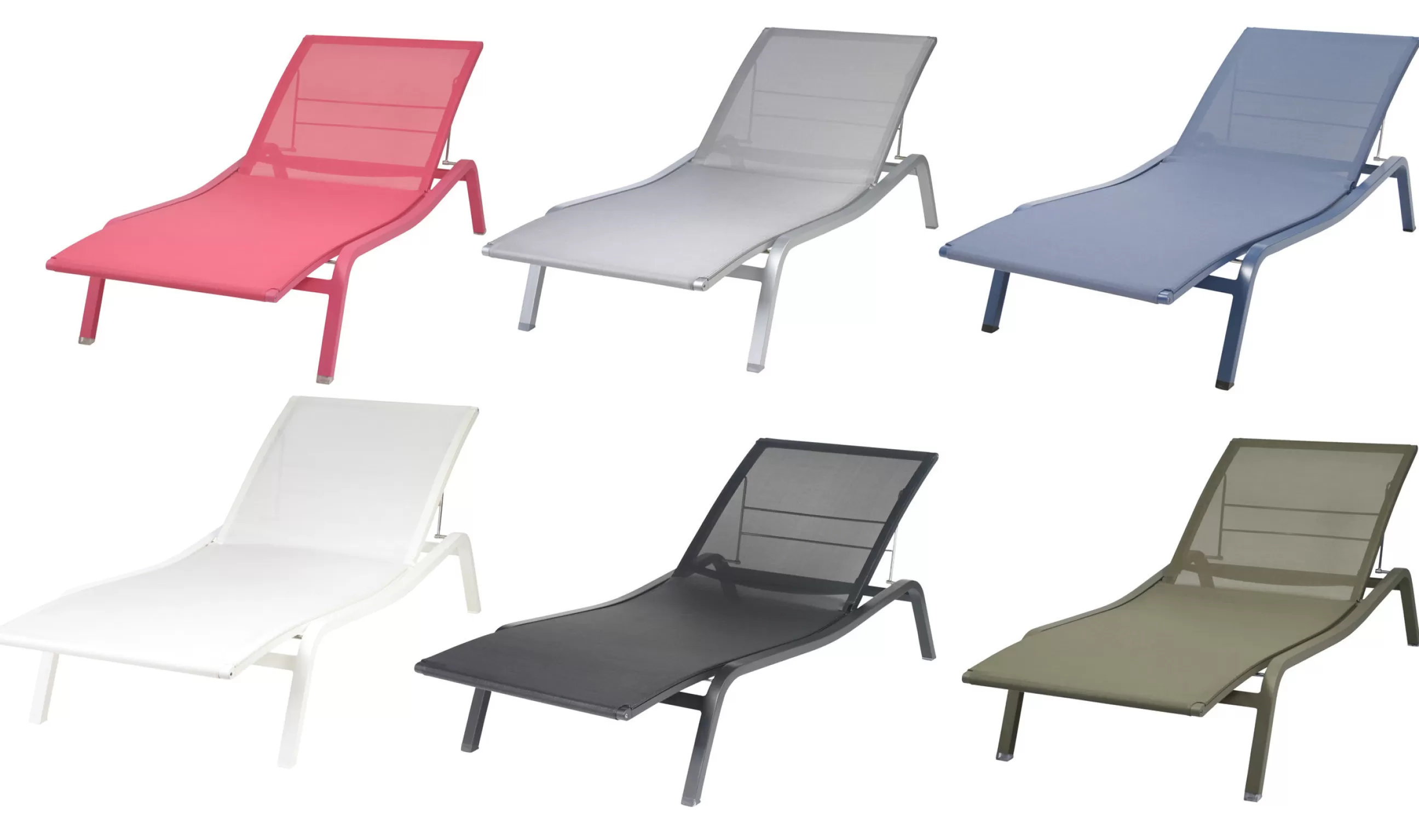 Bains De Soleil Chaises Longues Et Hamacs>Fermob Transat Inclinable Empilable Alize Metalmetal & Tissu/ Larg. 80 Cm - 5 Positions - Blanc