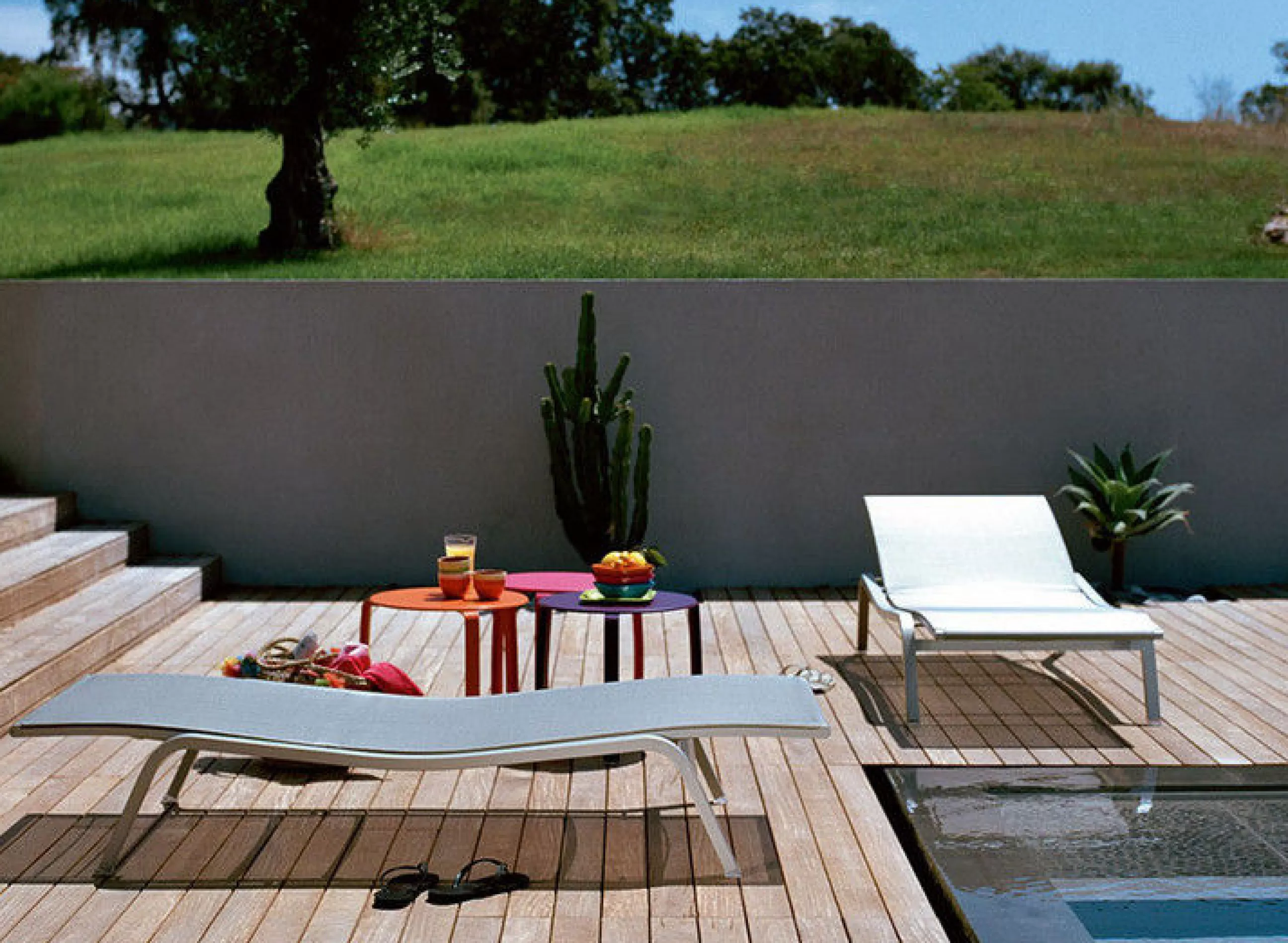 Bains De Soleil Chaises Longues Et Hamacs>Fermob Transat Inclinable Empilable Alize Metalmetal & Tissu/ Larg. 80 Cm - 5 Positions - Blanc
