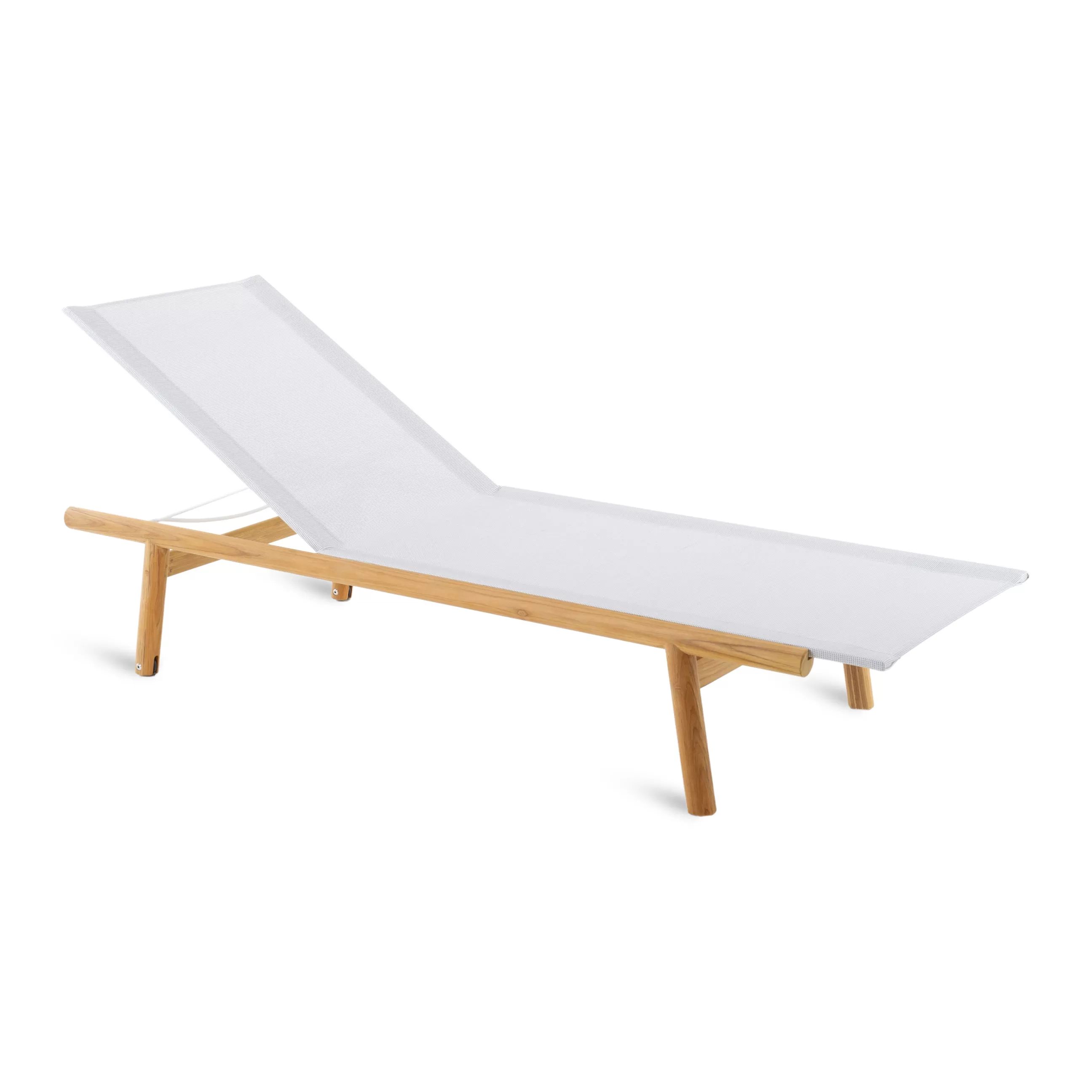 Bains De Soleil Chaises Longues Et Hamacs>Unopiu Transat Inclinable Pevero Blanc Bois Naturel Bois & Blanc - Blanc - Teck