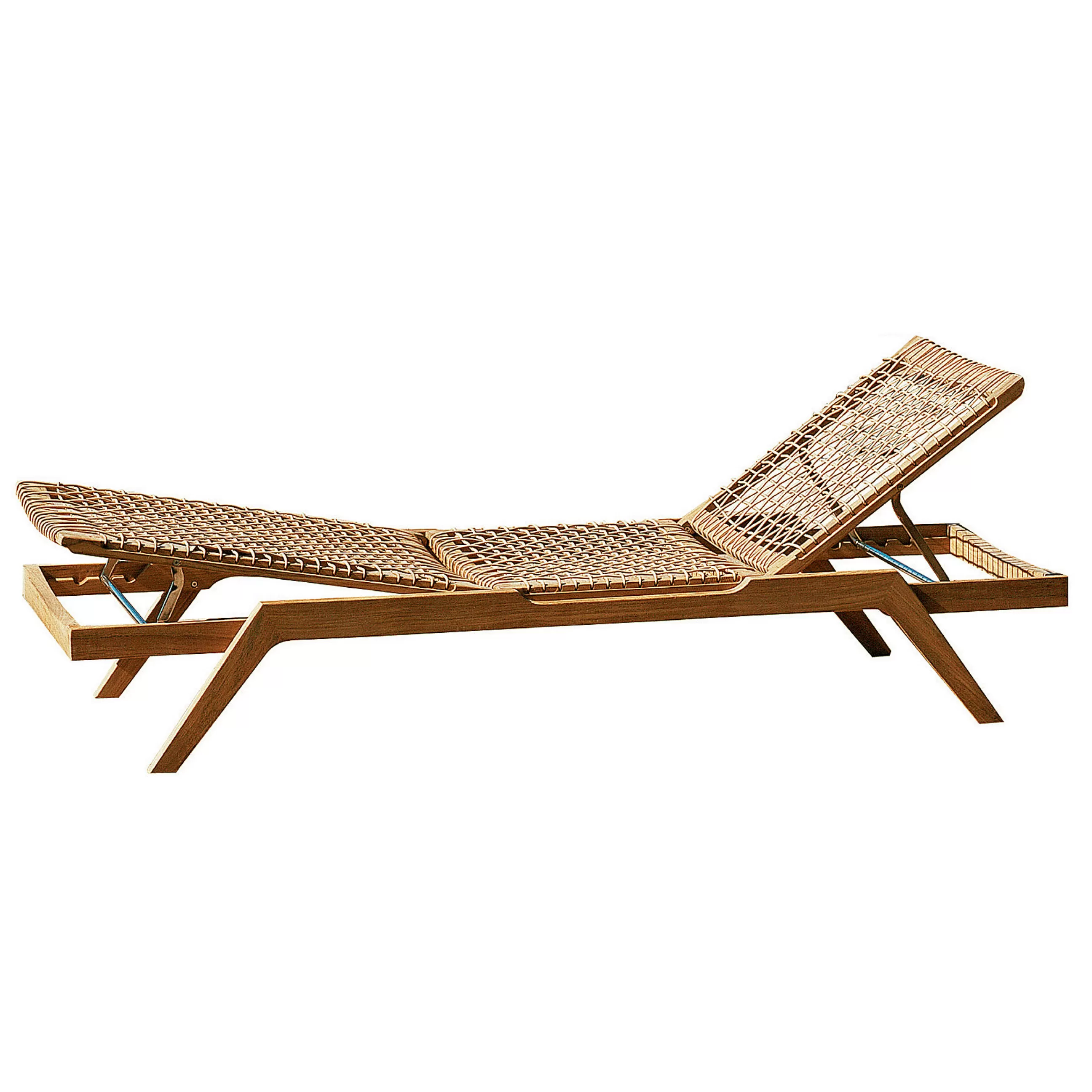 Bains De Soleil Chaises Longues Et Hamacs>Unopiu Transat Inclinable Synthesis Bois Naturel Bois & Corde Beige - Naturel - Teck