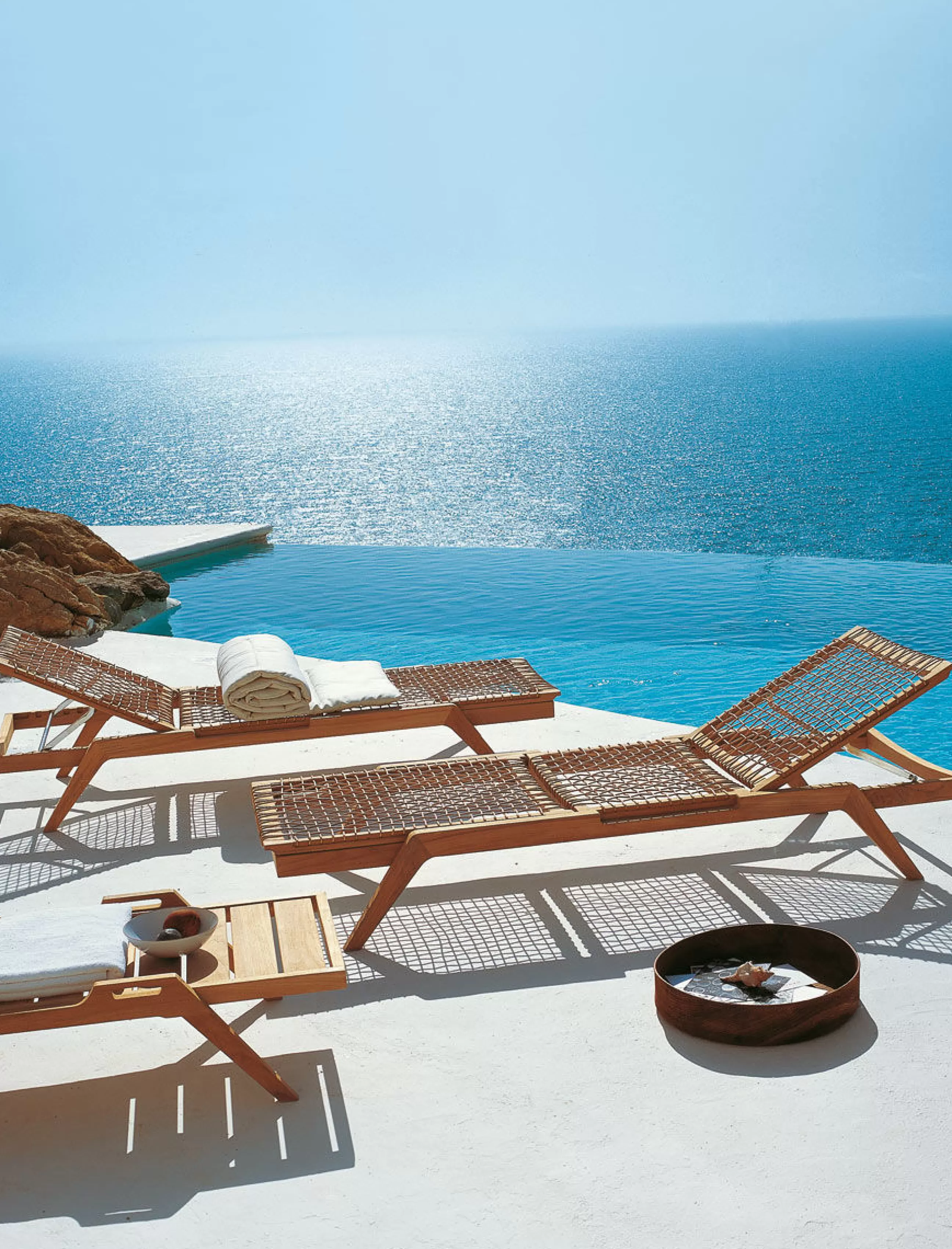 Bains De Soleil Chaises Longues Et Hamacs>Unopiu Transat Inclinable Synthesis Bois Naturel Bois & Corde Beige - Naturel - Teck
