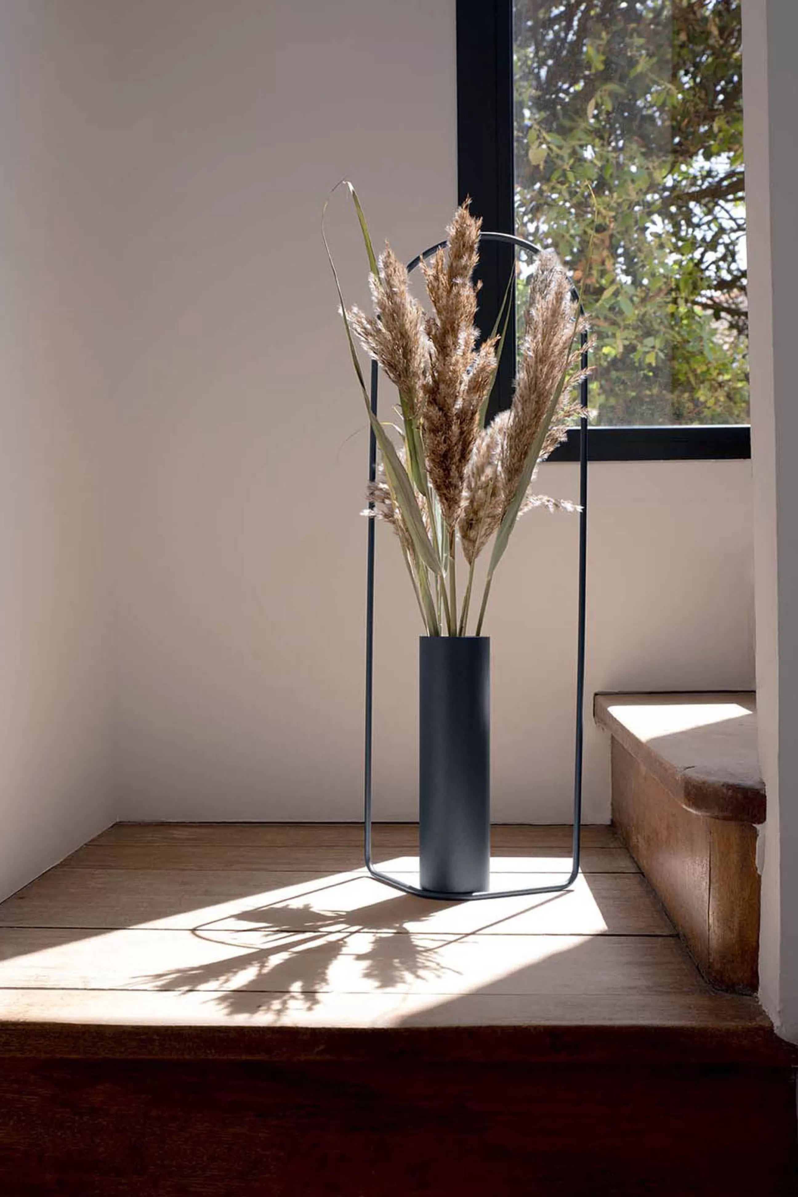 Déco Et Accessoires De Jardin>Fermob Vase Itac Metal Noir / Rectangulaire - L 34 X H 62 Cm - Carbone