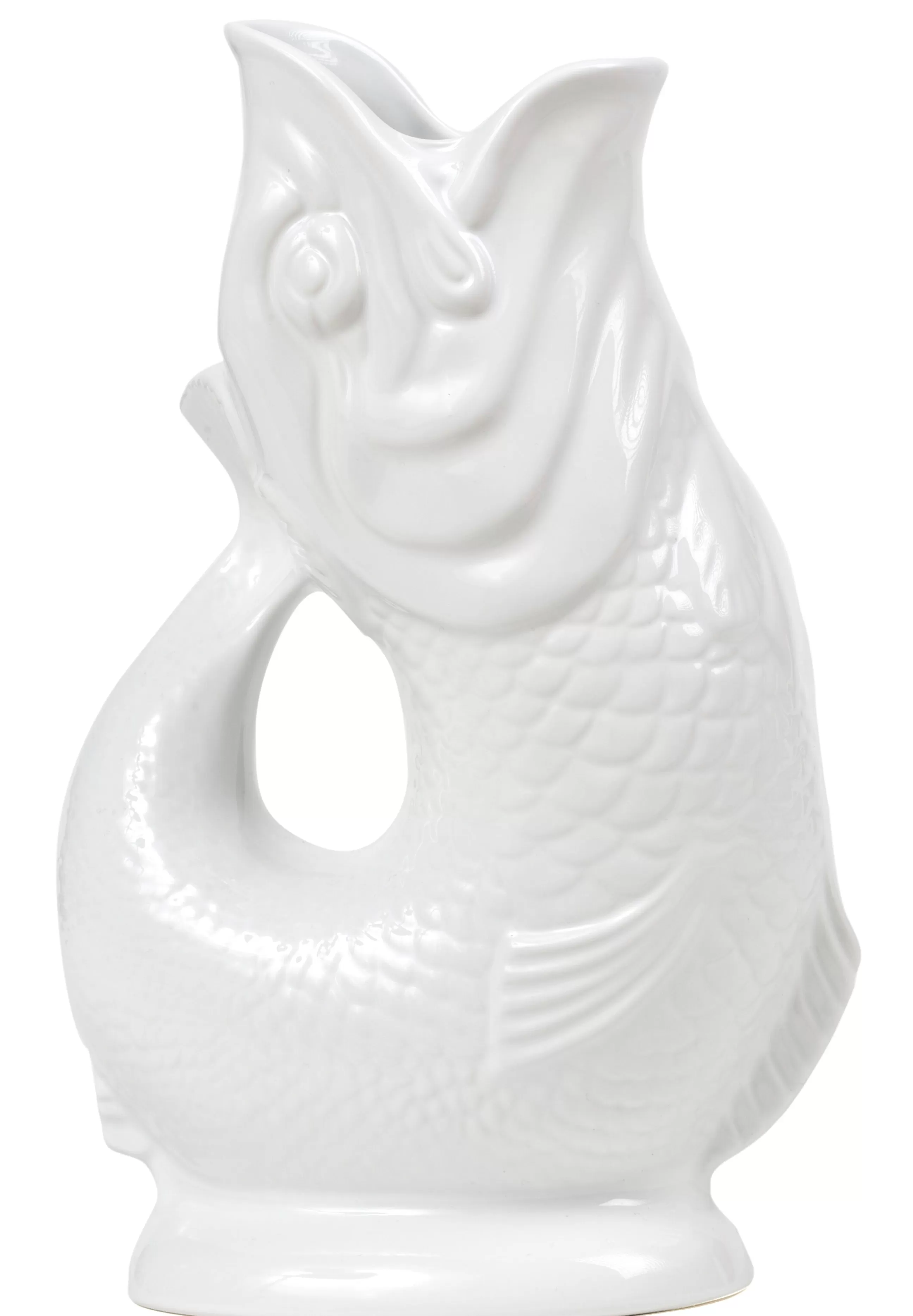 Carafes Et Décanteurs>Gluggle - Pop Corn Vase Poisson Ceramique/ Vase - Modele De 1870 - Blanc