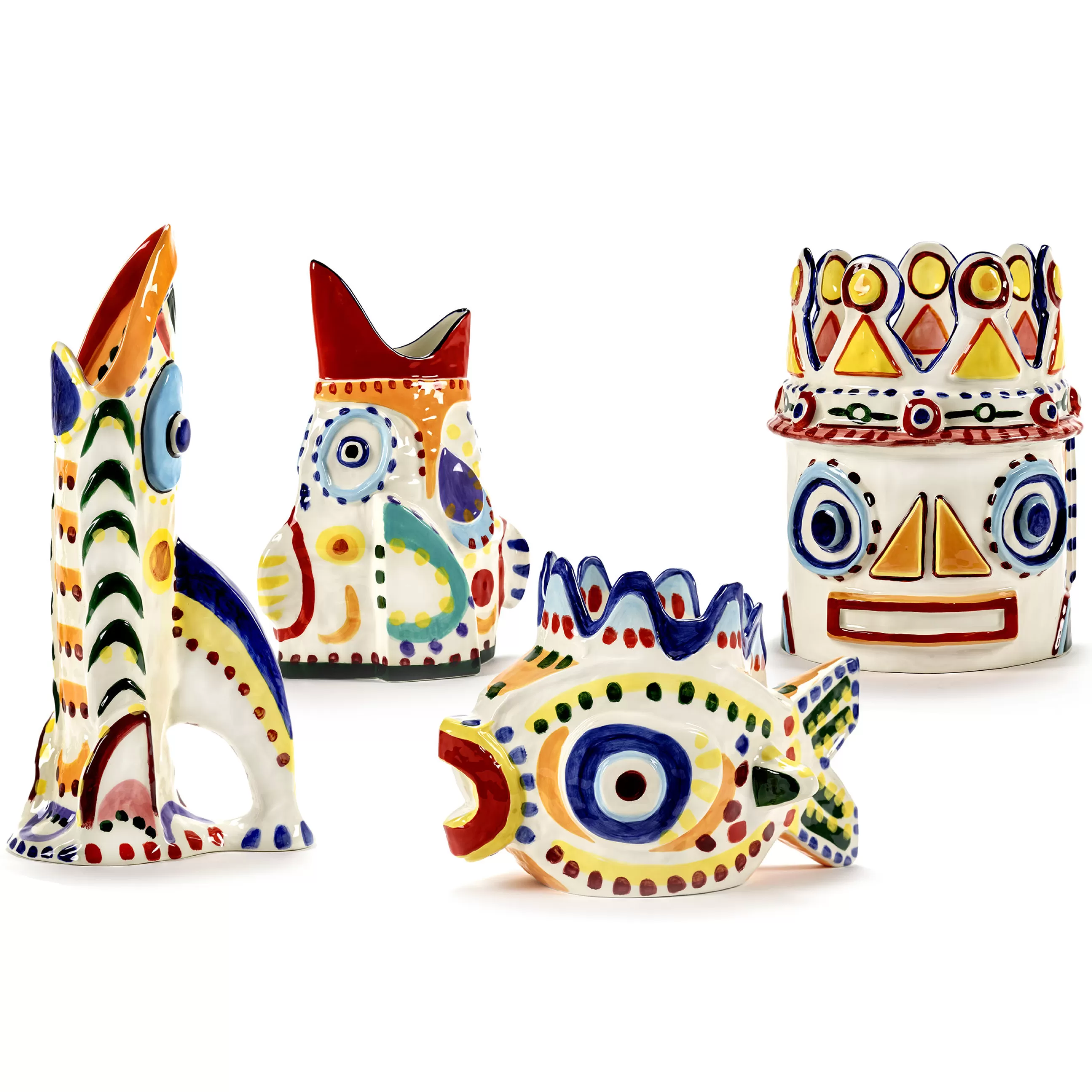 Pots Et Plantes>Serax Vase Sicily 1 Ceramique / 28,5 X 20,5 X H 38,5 Cm - Peint Main - Multicolore