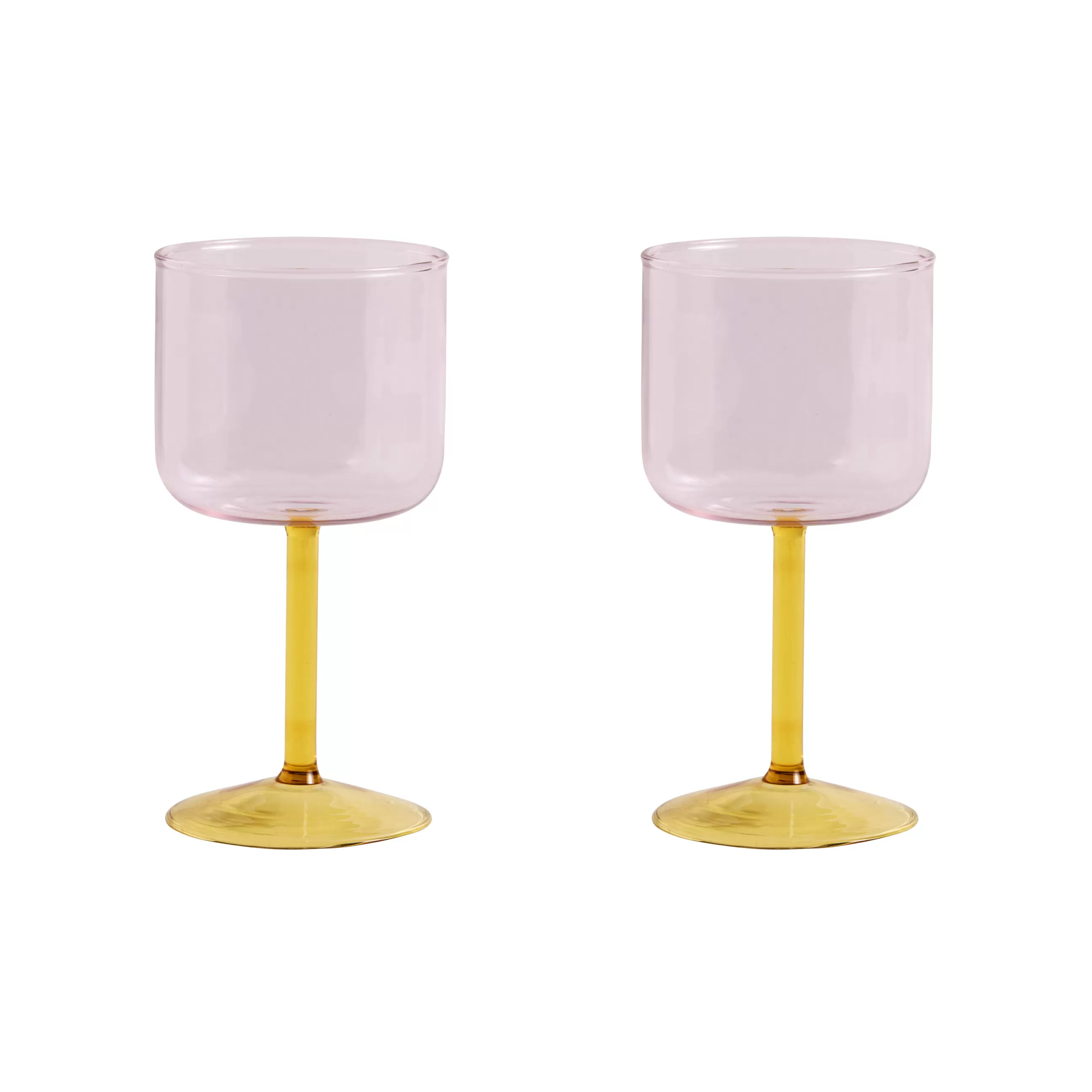 Terrasses Et Balcons>Hay Verre A Vin Tint Verre Rose / Set De 2 - Jaune - Rose